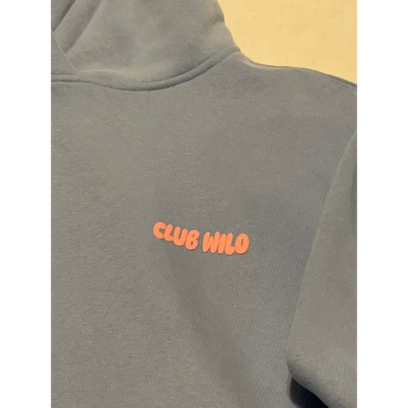 Wilo The Label Club Wilo Hoodie Blue Peach Heart Graphic Sweatshirt Womens Small - Picture 4 of 7